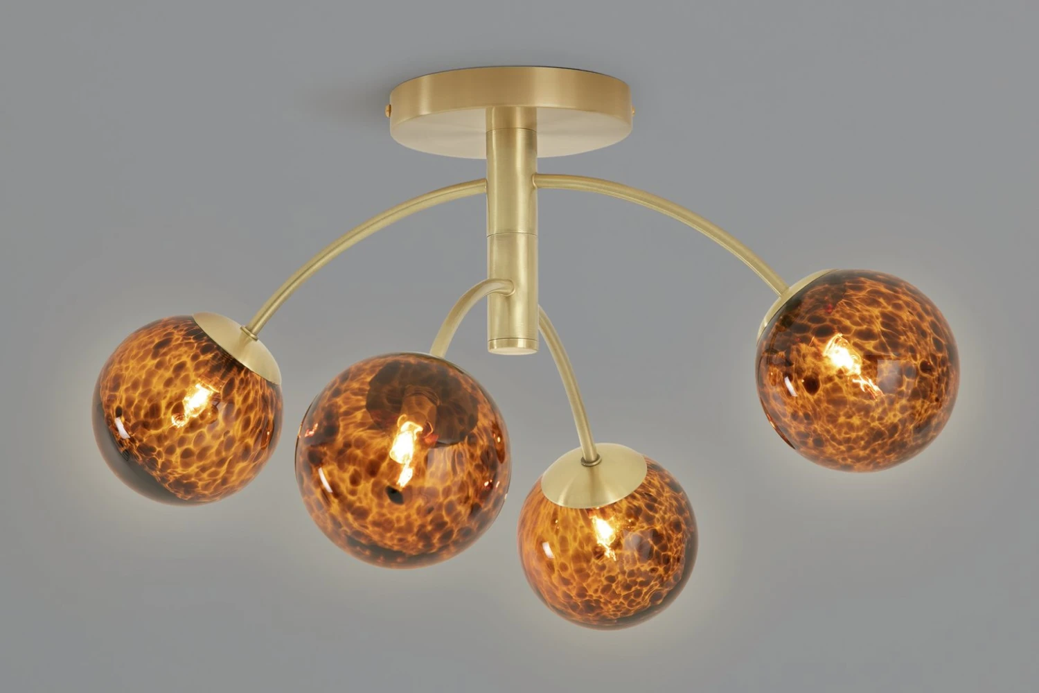 Habitat Hayle Tortoise Shell 4 Light Ceiling Light - Brass 7 Habitat Hayle Tortoise Shell 4 Light Ceiling Light - Brass - Image 5