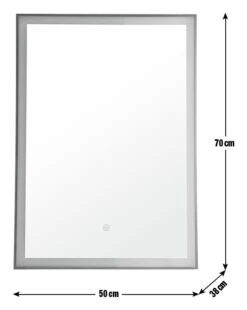 Habitat Rectangle Backlight LED Mirror - Black 11 Habitat Rectangle Backlight LED Mirror - Black -Habitat 6025601 R E001