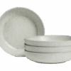 Habitat Textured Ripple 4 Piece Chalk Pasta Bowls - Natural