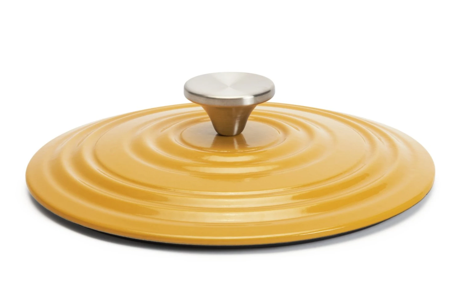 Habitat Global 5.3 Litre Cast Iron Casserole Dish - Yellow 6 Habitat Global 5.3 Litre Cast Iron Casserole Dish - Yellow - Image 4