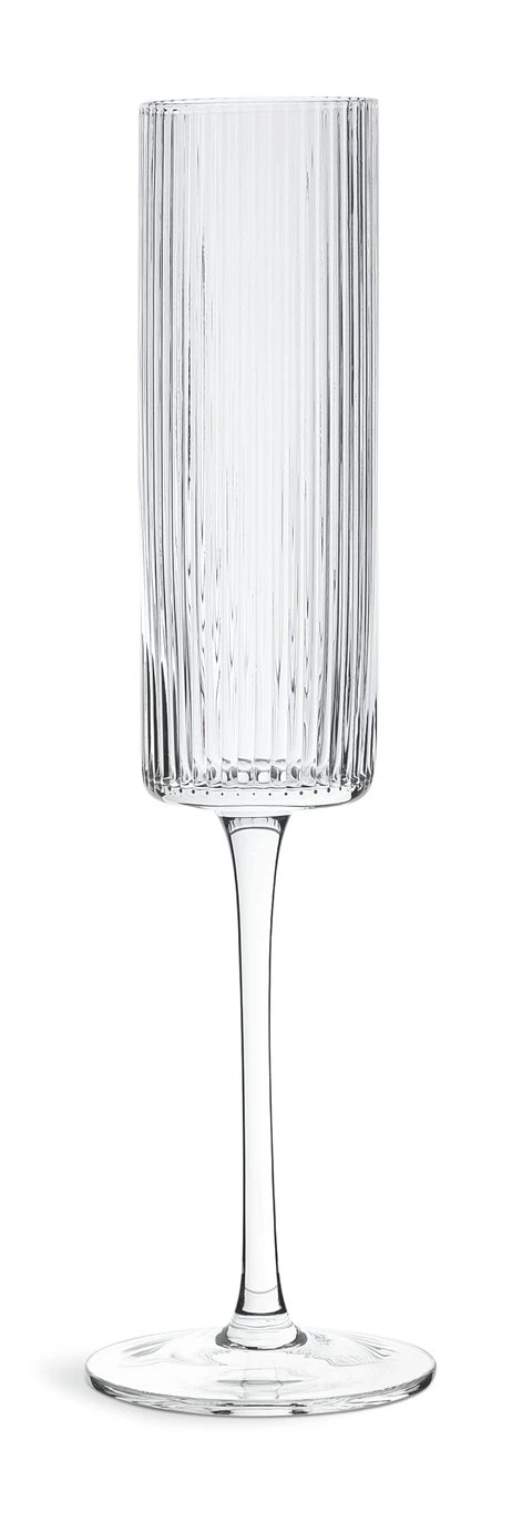 Habitat Ribbed Set Of 4 Champagne Flute 5 Habitat Ribbed Set Of 4 Champagne Flute - Image 3