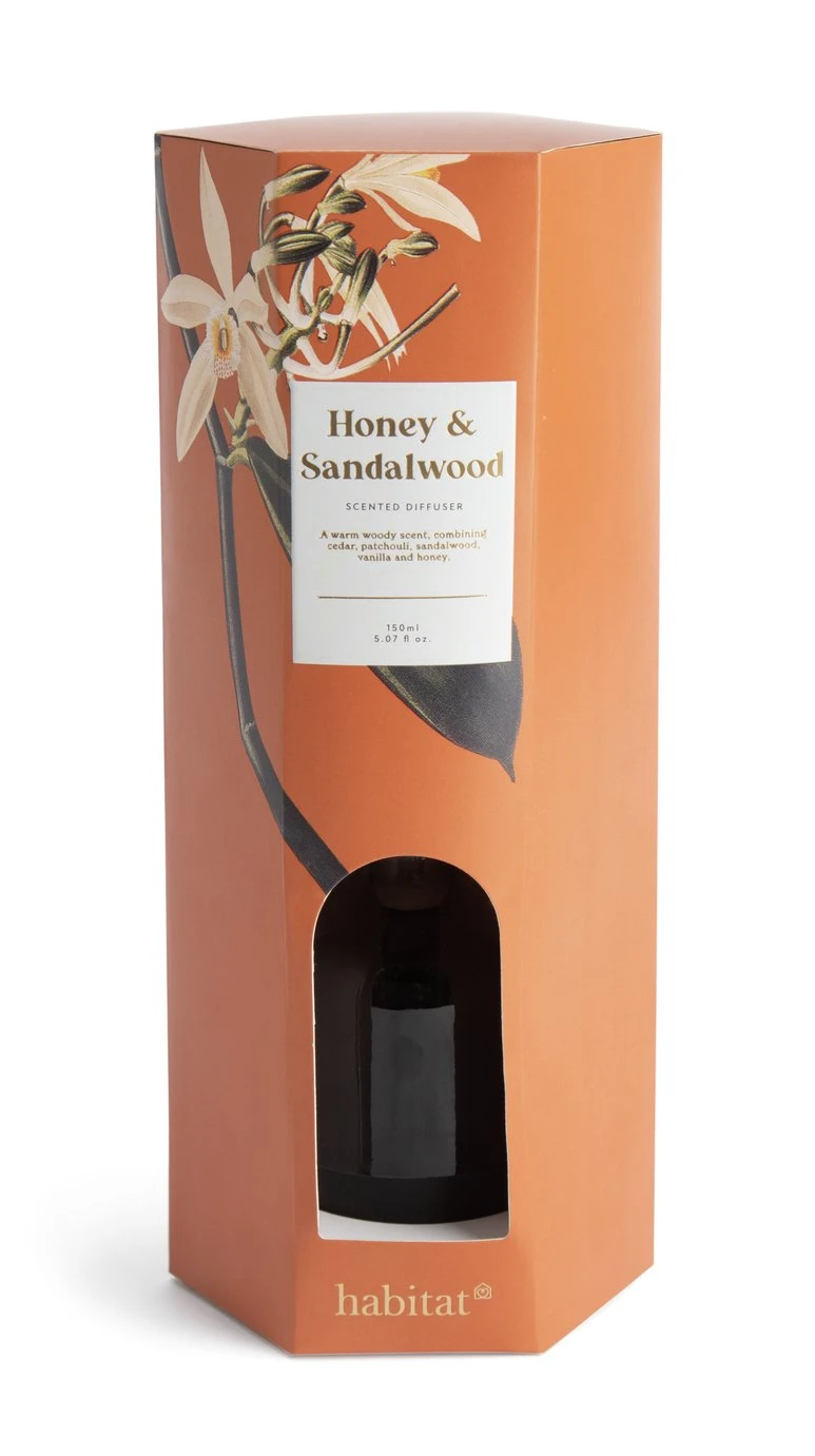 Habitat 150ml Scented Diffuser - Honey & Sandalwood 6 Habitat 150ml Scented Diffuser - Honey & Sandalwood - Image 4