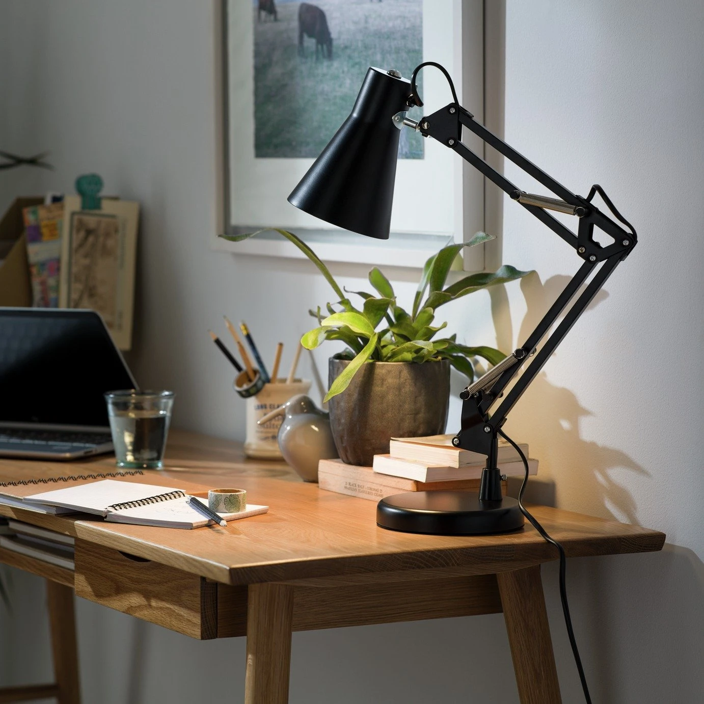 Habitat Swing Arm Desk Lamp - Matt Black 3 Habitat Swing Arm Desk Lamp - Matt Black