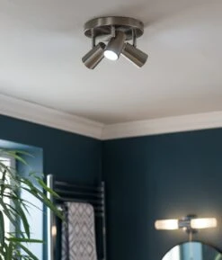 Habitat Spotlight 3 Light Plate - Brushed Chrome -Habitat 7567395 R Z003C