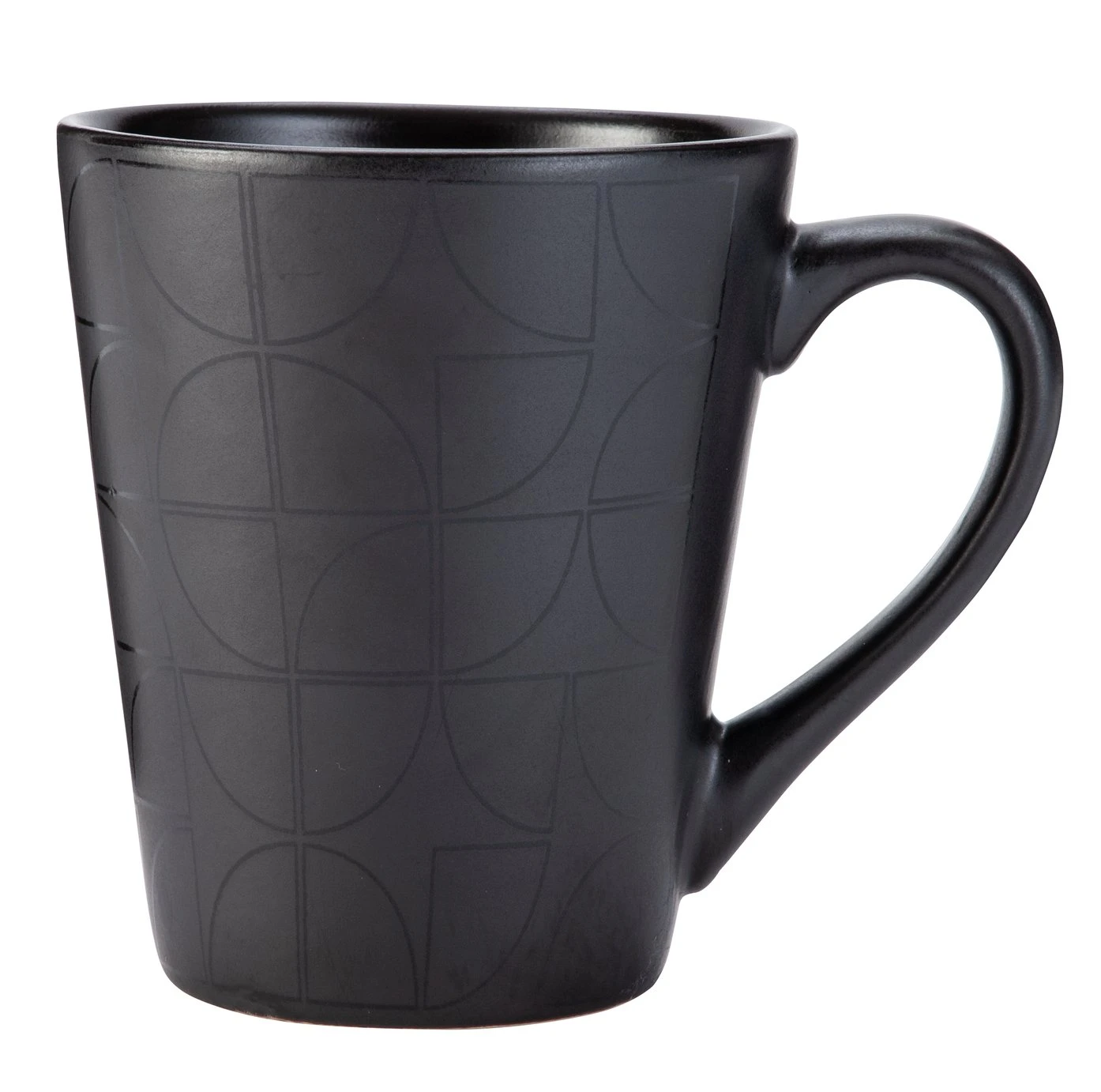 Habitat Geo 16 Piece Stoneware Dinner Set - Black 6 Habitat Geo 16 Piece Stoneware Dinner Set - Black - Image 4