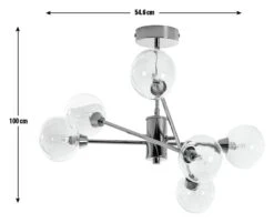 Habitat Glam 6 Light Glass Ceiling Light – Gold 11 Habitat Glam 6 Light Glass Ceiling Light – Gold -Habitat 7835340 R E001