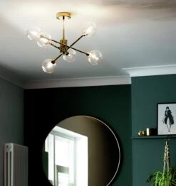 Habitat Glam 6 Light Glass Ceiling Light – Gold 15 Habitat Glam 6 Light Glass Ceiling Light – Gold -Habitat 7835340 R Z002C