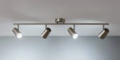Habitat Brushed Chrome 4 Light Spotlight Bar -Habitat 7911525 R Z002C