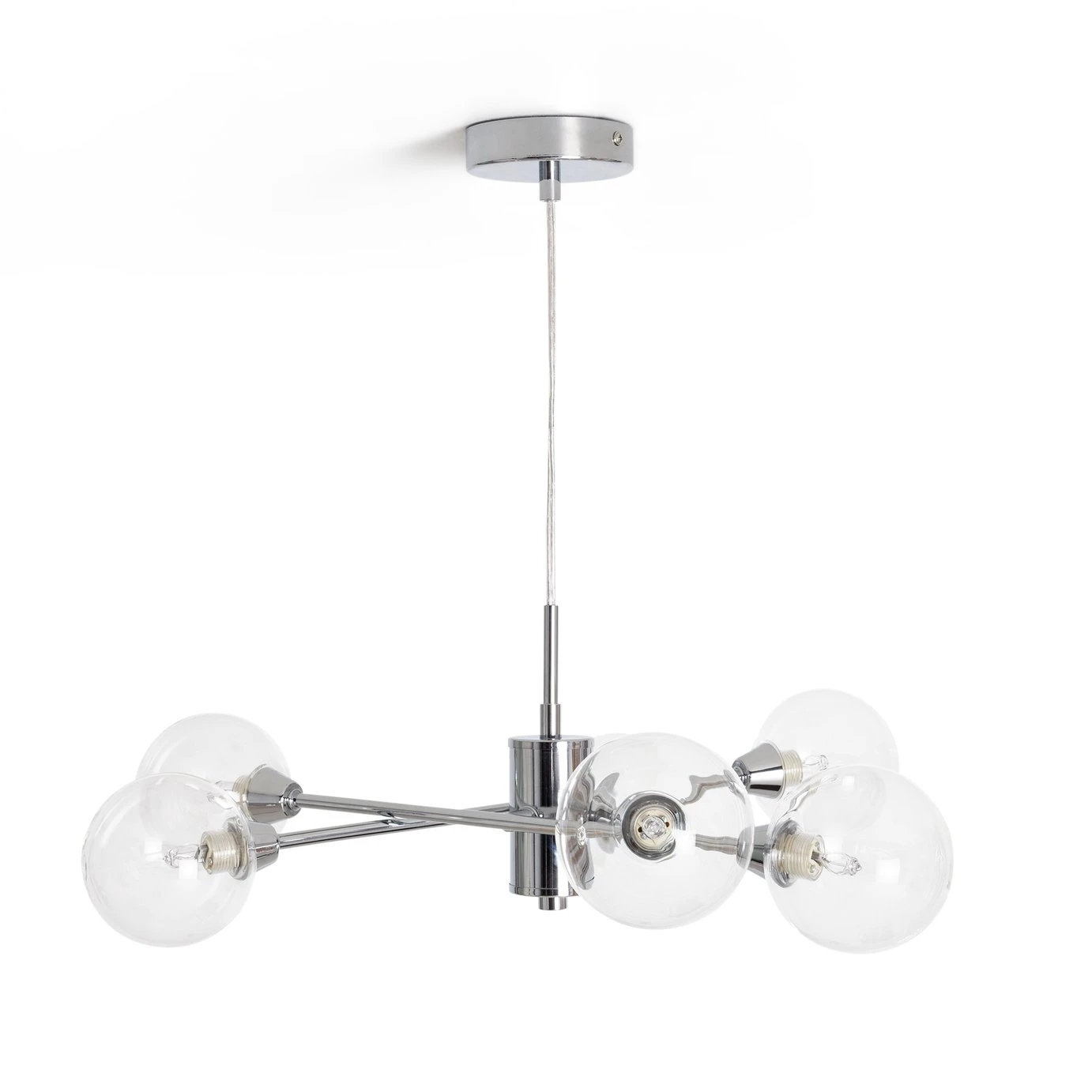 Habitat Glam 6 Light Glass Ceiling Light – Chrome 5 Habitat Glam 6 Light Glass Ceiling Light – Chrome - Image 3