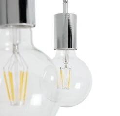 Habitat Rayner Steel 3 Light LED Flush Ceiling Light -Chrome -Habitat 8113621 R Z002A