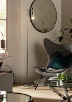 Habitat Rayner Floor Lamp - Chrome -Habitat 8340834 R Z002C