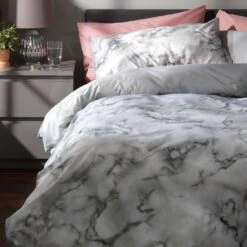 Habitat Marble White & Black Bedding Set - Single -Habitat 8343271 R Z006A