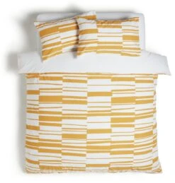 Habitat Stripe Mustard & White Bedding Set - Single -Habitat 8442323 R Z002A