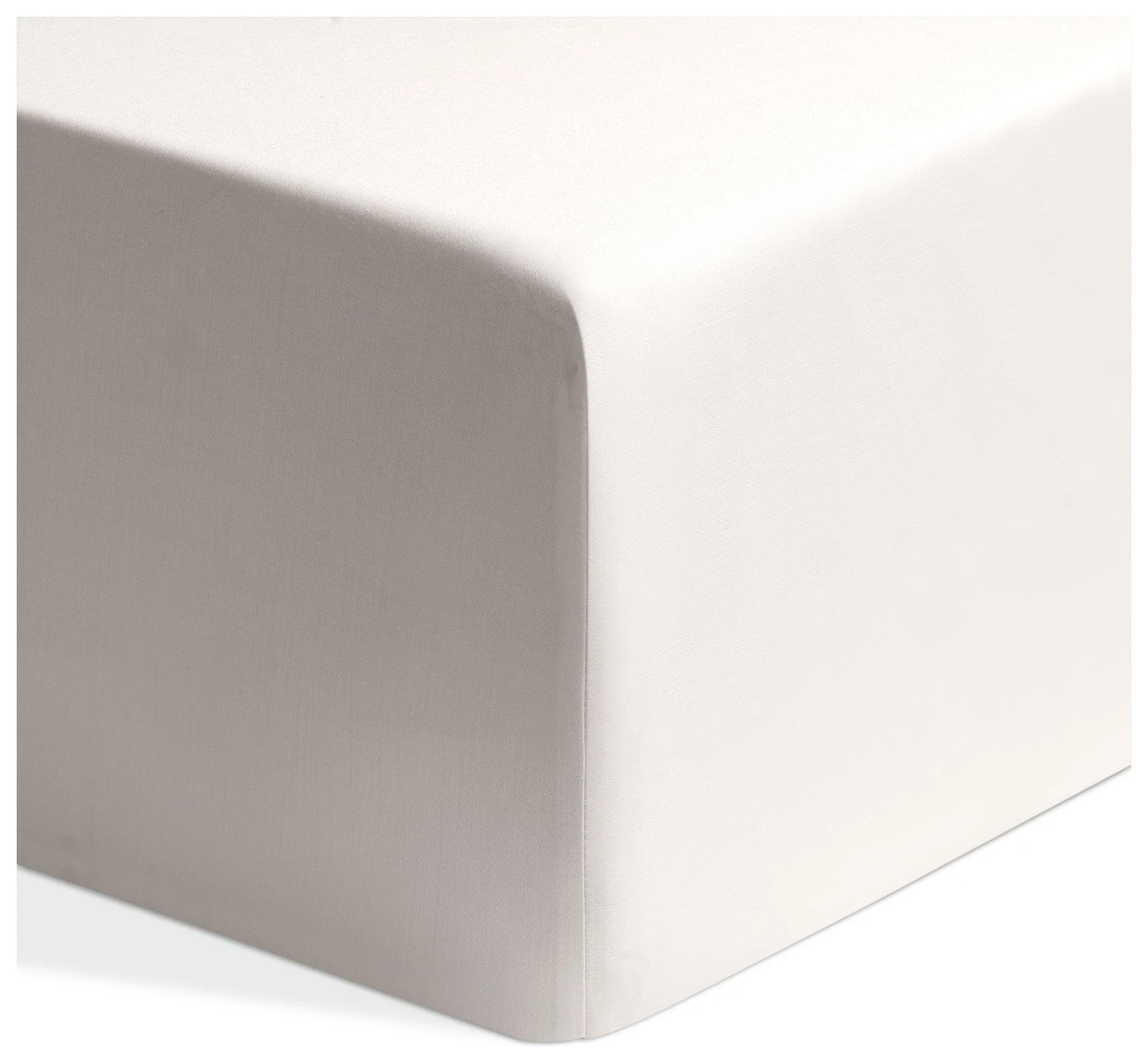 Habitat Egyptian Cotton 400TC Cream Fitted Sheet - Single 3 Habitat Egyptian Cotton 400TC Cream Fitted Sheet - Single