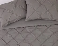 Habitat Hadley Pintuck Grey Bedding Set - Double -Habitat 8477611 R Z004A