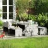 Habitat 2 Seater Space Saving Rattan Effect Patio Set - Grey -Habitat 8563350 R Z001A