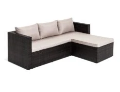 Habitat 4 Seater Rattan Effect Garden Sofa Set - Brown -Habitat 8735645 R Z003A