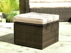 Habitat 4 Seater Rattan Effect Garden Sofa Set - Brown -Habitat 8735645 R Z006C