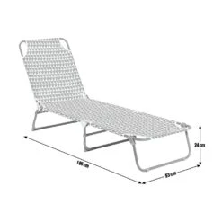 Habitat Folding Metal Sun Lounger - Geo Orange -Habitat 8769594 R E001