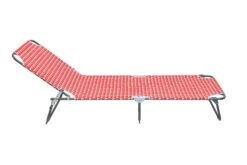 Habitat Folding Metal Sun Lounger - Geo Orange -Habitat 8769594 R Z003A