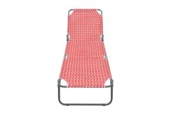 Habitat Folding Metal Sun Lounger - Geo Orange -Habitat 8769594 R Z005A