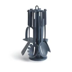 Habitat 6 Piece Utensil Set With Holder - Blue -Habitat 8805513 R Z004A