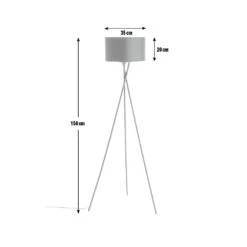 Habitat Matt Tripod Floor Lamp - Black -Habitat 8838298 R Z001E