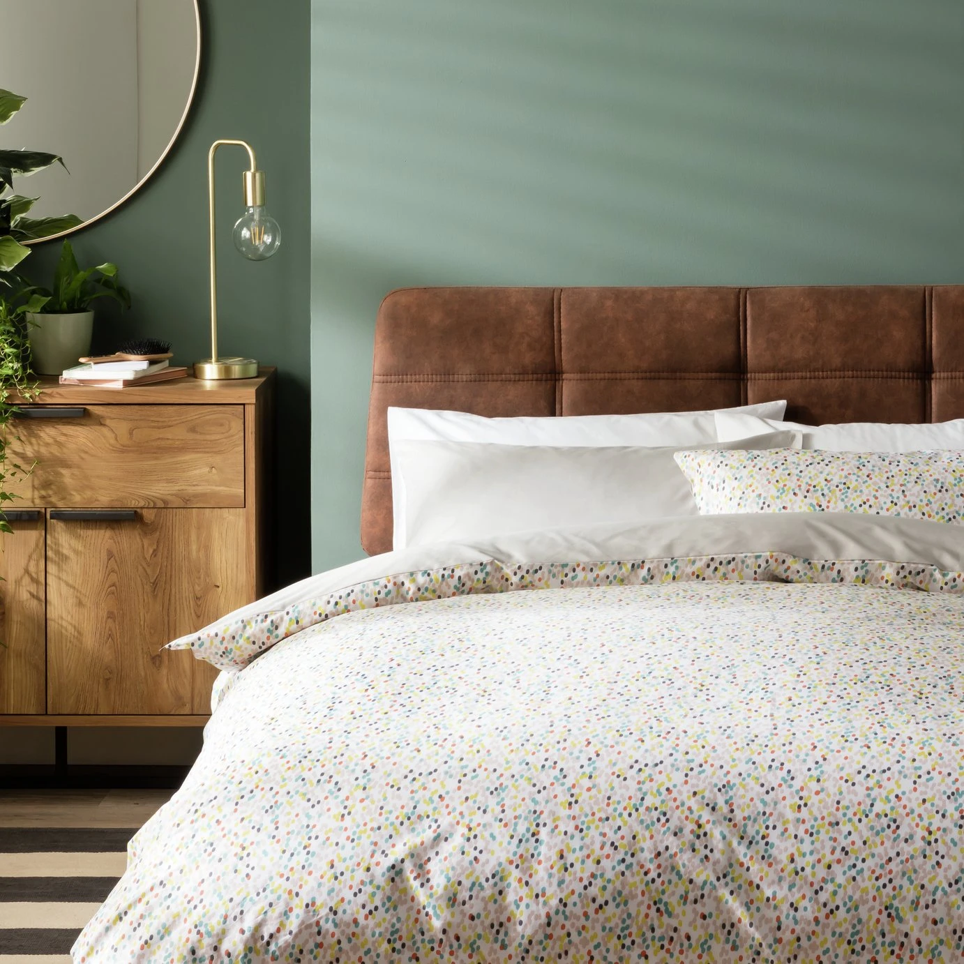 Habitat Cotton Angelica Dots Multicolour Bedding Set -Single 3 Habitat Cotton Angelica Dots Multicolour Bedding Set -Single