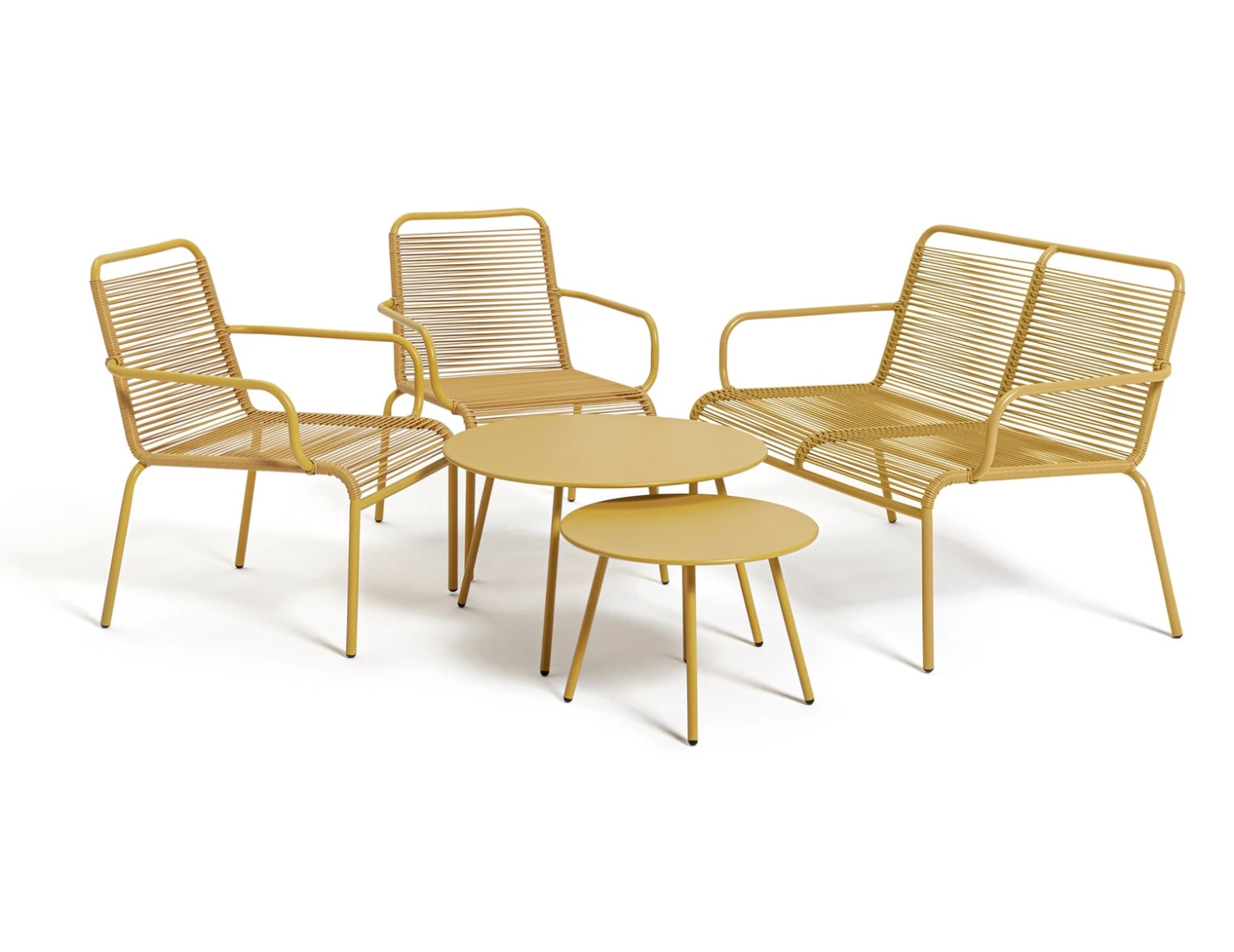 Habitat Ipanema 4 Seater Metal Garden Sofa Set - Yellow 3 Habitat Ipanema 4 Seater Metal Garden Sofa Set - Yellow