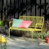 Habitat Indu 2 Seater Metal Bench - Yellow -Habitat 8906474 R Z001A