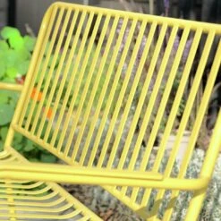 Habitat Indu 2 Seater Metal Bench - Yellow -Habitat 8906474 R Z003C