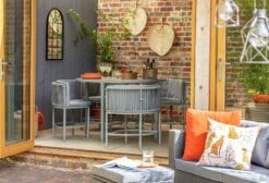 Habitat Nordic 4 Seater Rattan Patio Set - Grey -Habitat 8925620 R Z011C