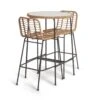 Habitat 2 Seater Bamboo Garden Bar Bistro Set -Habitat 8974145 R Z001A