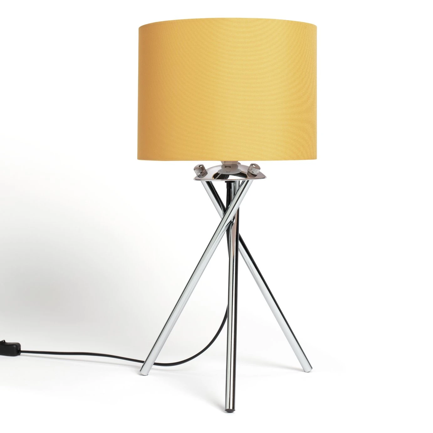 Habitat Tripod Table Lamp - Mustard And Chrome 5 Habitat Tripod Table Lamp - Mustard And Chrome - Image 3