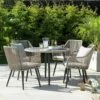 Habitat Malta 4 Seater Rattan Effect Patio Set - Natural -Habitat 8981671 R Z001A