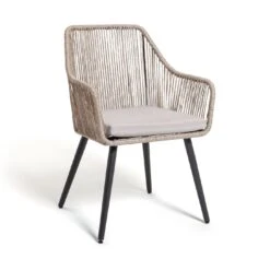 Habitat Malta 4 Seater Rattan Effect Patio Set - Natural -Habitat 8981671 R Z003A