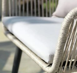 Habitat Malta 4 Seater Rattan Effect Patio Set - Natural -Habitat 8981671 R Z005C