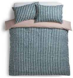 Habitat Cotton Scallop Teal Reversible Bedding Set - Double -Habitat 8985684 R Z002A