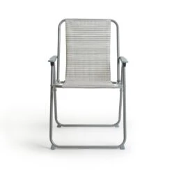 Habitat Folding Metal Garden Chair - Grey -Habitat 8991609 R Z002A