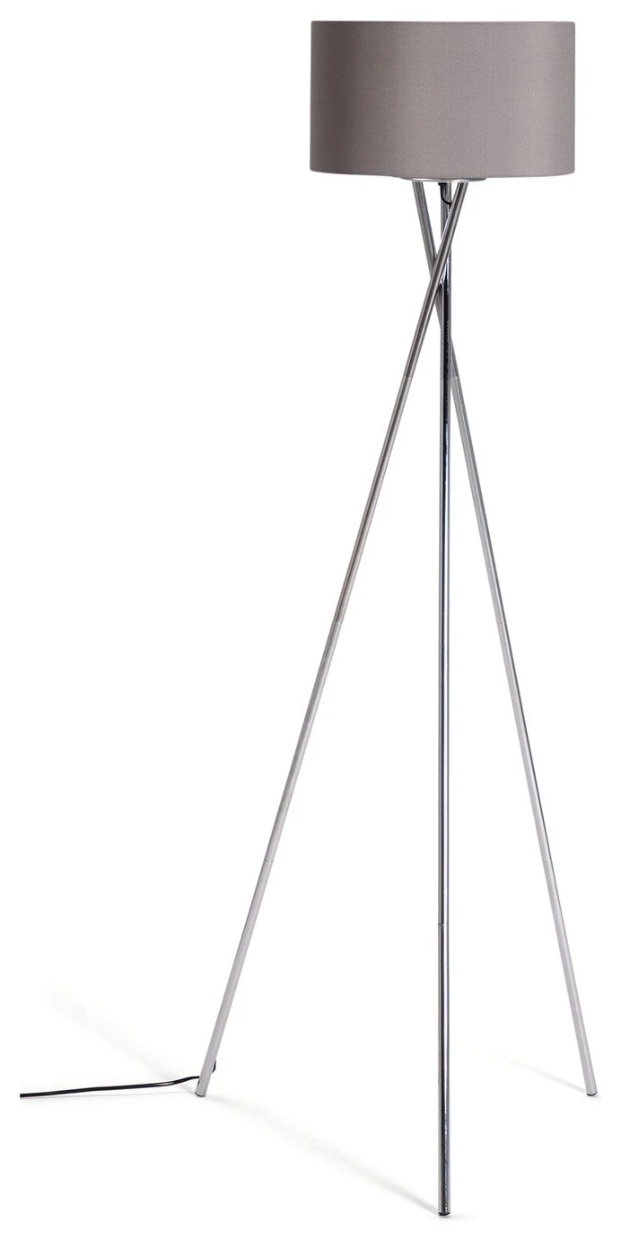 Habitat Tripod Floor Lamp - Grey And Chrome 4 Habitat Tripod Floor Lamp - Grey And Chrome - Image 2
