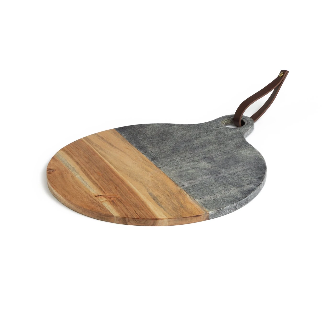 Habitat Acacia Circular Marble Chopping Board 4 Habitat Acacia Circular Marble Chopping Board - Image 2