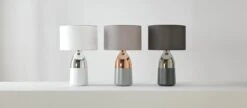 Habitat Pluto Touch Table Lamp - Copper & Grey -Habitat 9179846 R Z002C