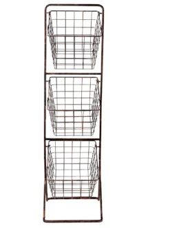 Habitat 3 Tier Antique Finish Vegetable Stand 10 Habitat 3 Tier Antique Finish Vegetable Stand -Habitat 9185885 R Z002A