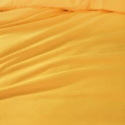 Habitat Stonewashed Cotton Plain Mustard Bedding Set -Double -Habitat 9189252 R Z003C