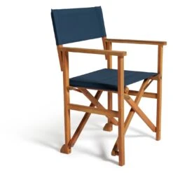 Habitat Folding Wooden Director Chair - Blue 13 Habitat Folding Wooden Director Chair - Blue -Habitat 9196630 R Z002A