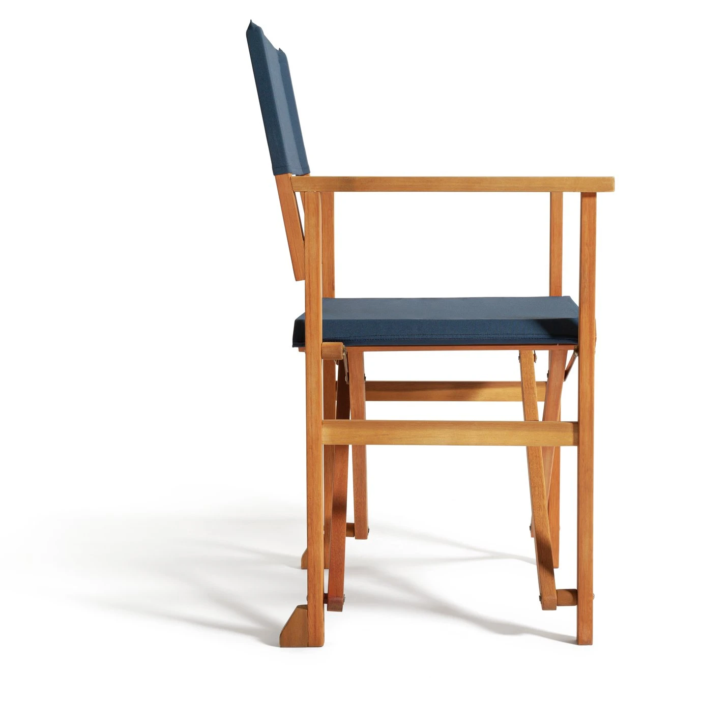 Habitat Folding Wooden Director Chair - Blue 9 Habitat Folding Wooden Director Chair - Blue - Image 7