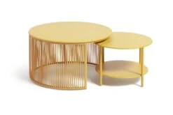 Habitat Ipanema Metal Garden Coffee Table - Yellow -Habitat 9197495 R Z002A