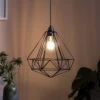 Habitat Kanso Wire Pendant Shade - Black -Habitat 9199462 R Z001A