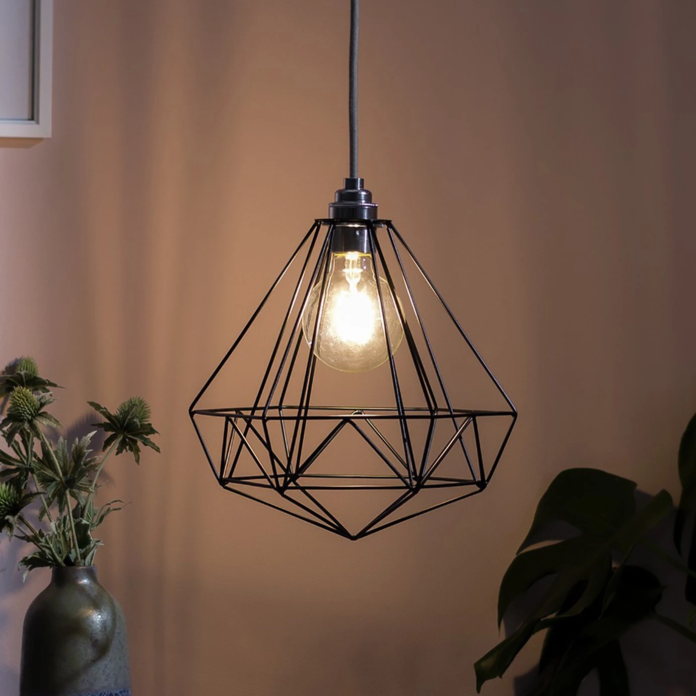 Habitat Kanso Wire Pendant Shade - Black 3 Habitat Kanso Wire Pendant Shade - Black