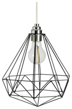 Habitat Kanso Wire Pendant Shade - Black 10 Habitat Kanso Wire Pendant Shade - Black -Habitat 9199462 R Z001C